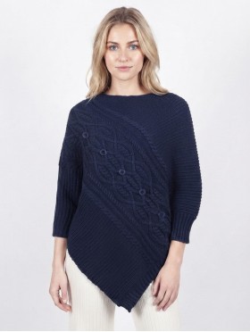 Asymmetrical Poncho W/Sleeves